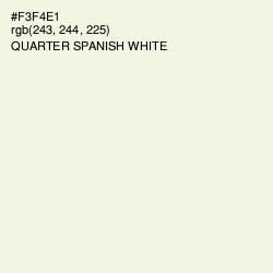 #F3F4E1 - Quarter Spanish White Color Image